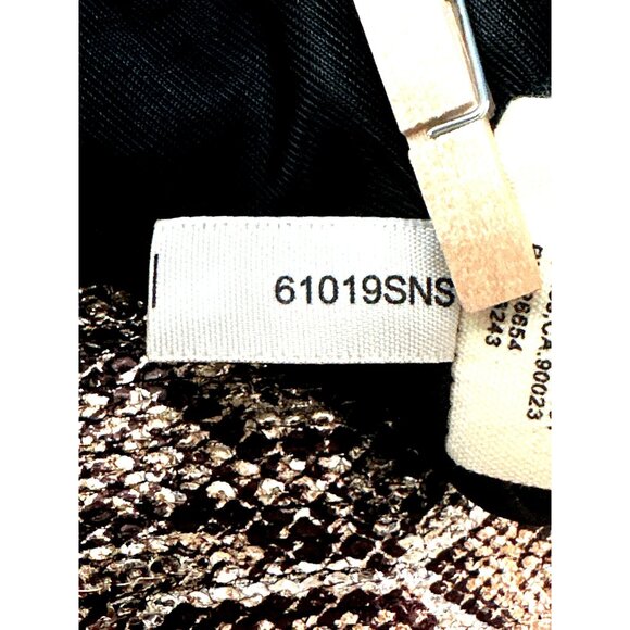 L’Agence 8P Bronze Metallic Python Print Mini Dress Glamcore Bodycon Night Luxe - Picture 13 of 14